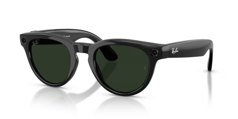 RAY-BAN, 0RW4013 Meta Headliner 601/1M, TRANSITIONS® GRAPHITE GREEN SHINY BLACK, 50
